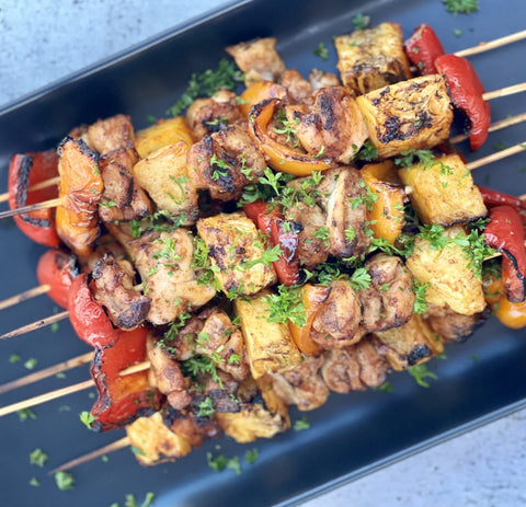 Mexi Chicken &
Pineapple Skewers