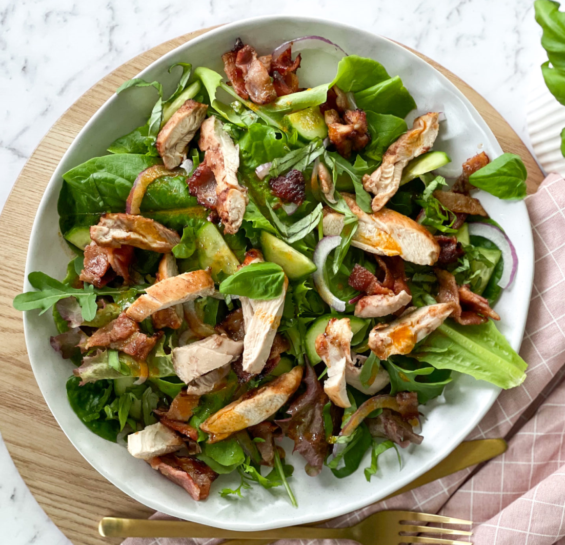 Maple BBQ Chicken & Bacon Salad