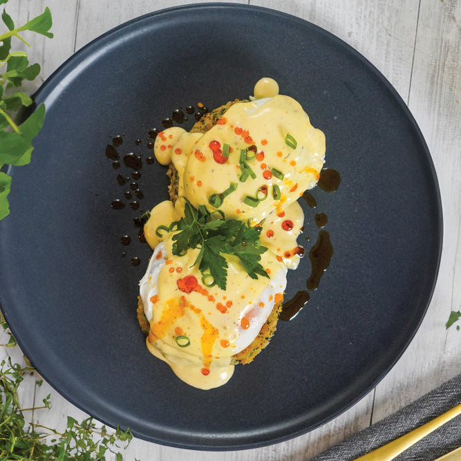 Smoked Salmon Fish Cakes with Eggs & Béarnaise