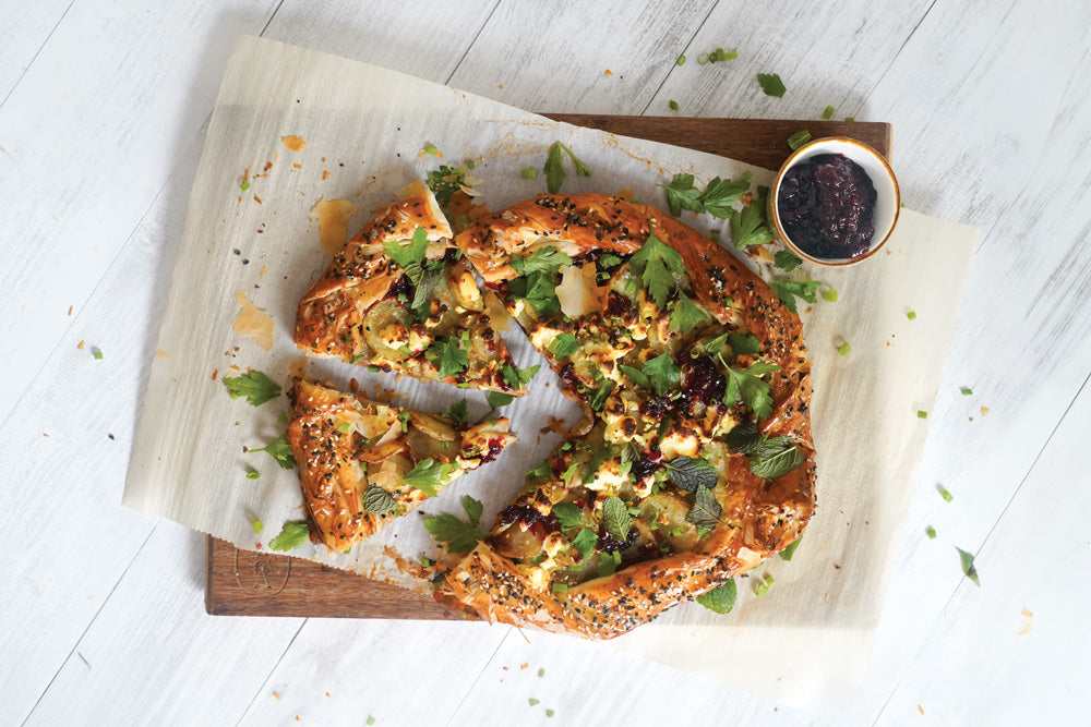 Potato, Beetroot and Feta Galette