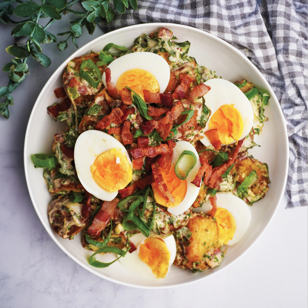 Twice Cooked Crispy Potato & Bacon Salad