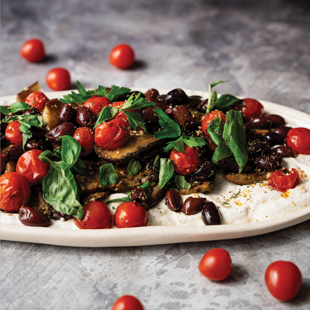 Whipped Feta Loaded with Garlicky Eggplant