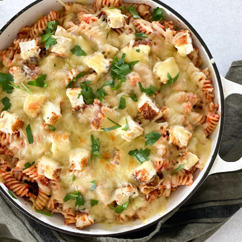 Chicken Parmigiana Pasta Bake