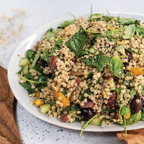 Pearl Couscous Long Lunch Salad