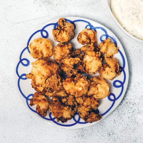Popcorn Prawns with Herby Dipping Sauce