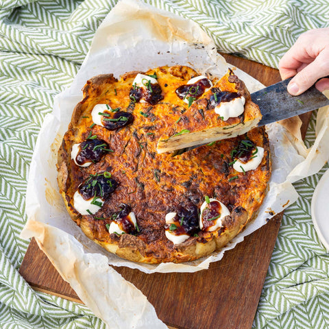 Smashed Potato Gruyère Quiche