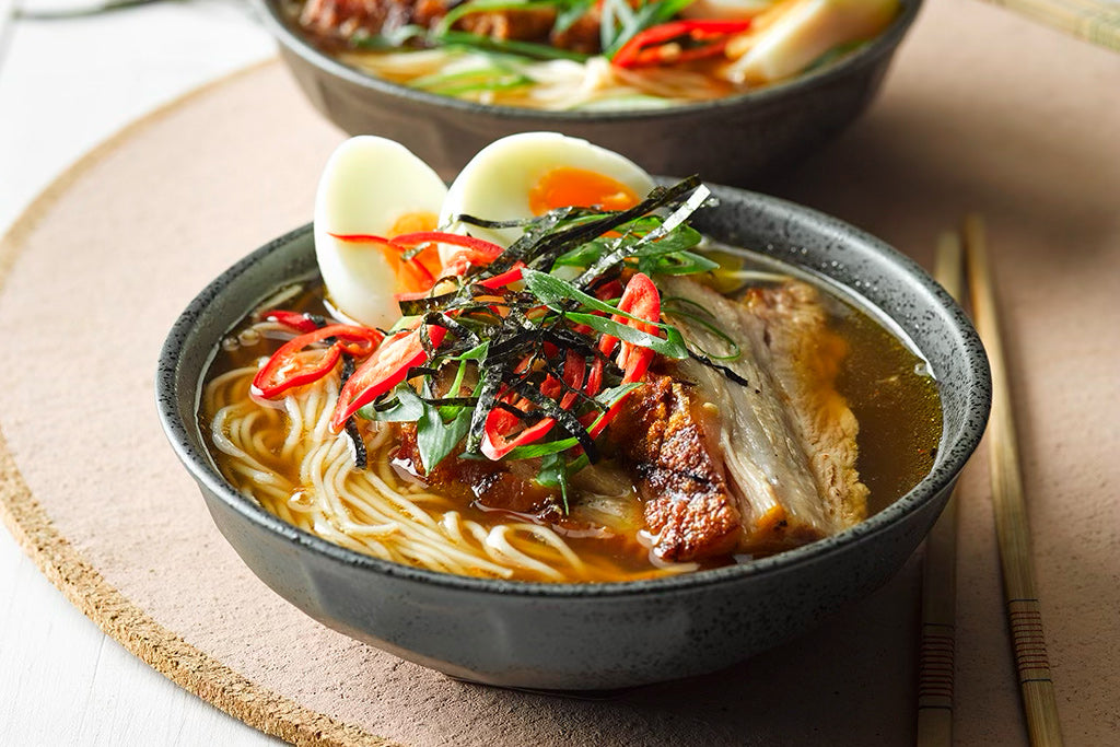 Homemade Ramen with Crispy Pork Belly